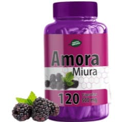 Amora Miura 120 Cápsulas de 500 mg - Kits com 1, 2 e 3 Potes NatuErvas