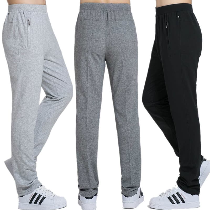 Calças esportivas masculinas calças casuais calças masculinas de meia-idade juventude respirável em linha reta verão pur