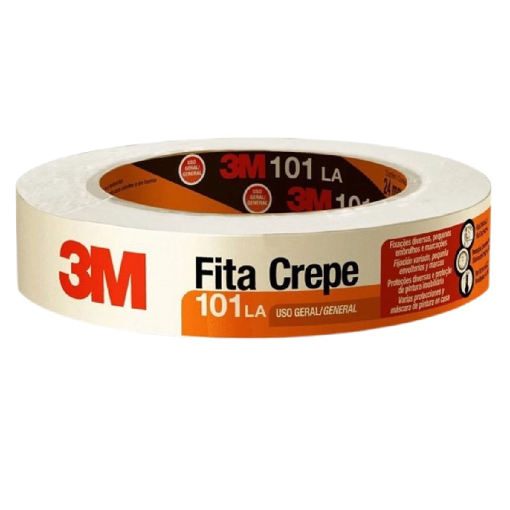 Fita Crepe 3M 18mmx50m Uso Geral 101LA