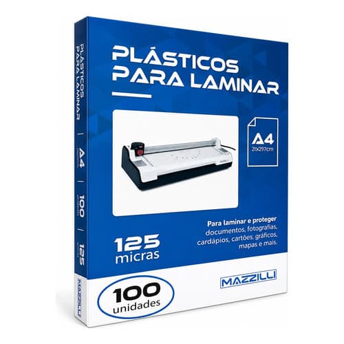 Plástico Para Laminação Polaseal A4 125 Micras 100 Unidades