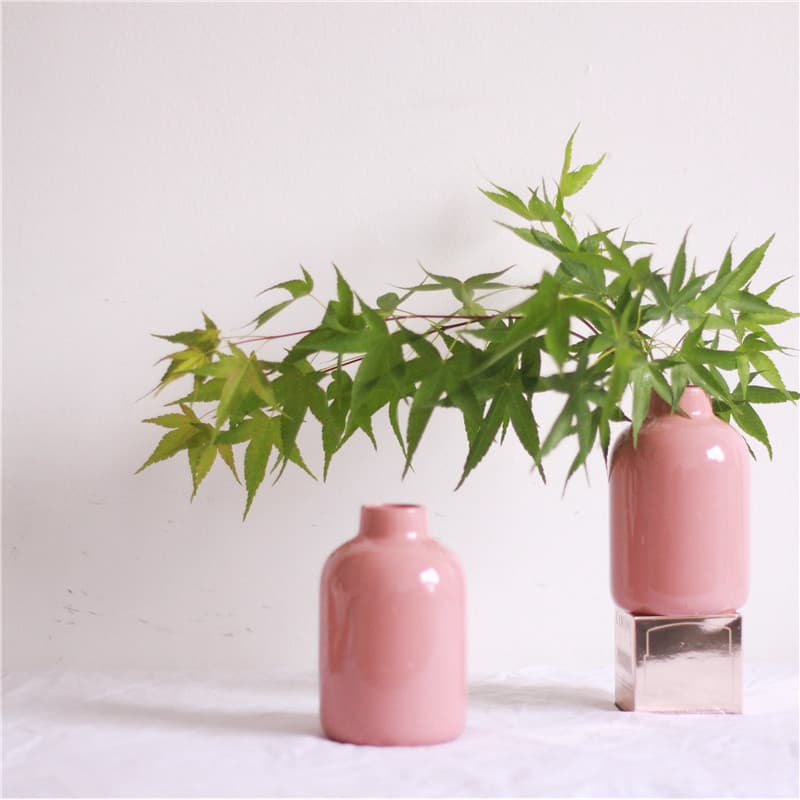 Vaso pequeno de cerâmica simples vaso hidropônico flores Desktop ornamentos de flores únicas Mini vaso de flores