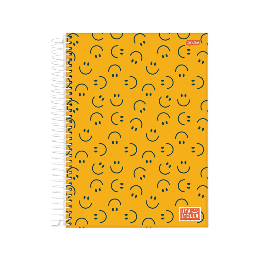 Caderno 10 Matérias Universitario 160 Folhas Stella - Jandaia Capa:Smile