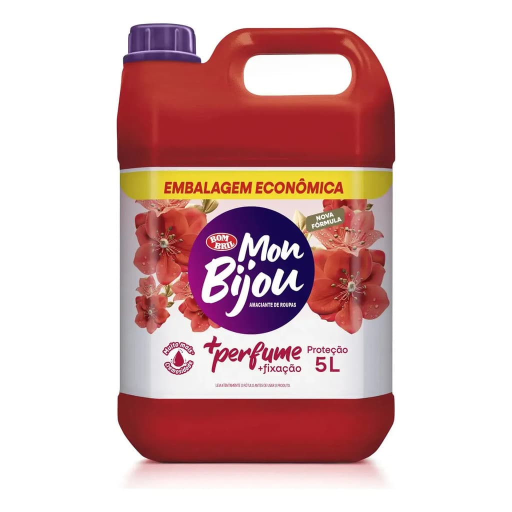 Amaciante Mon Bijou +proteção Roupas Cores Vivas 5l Galão