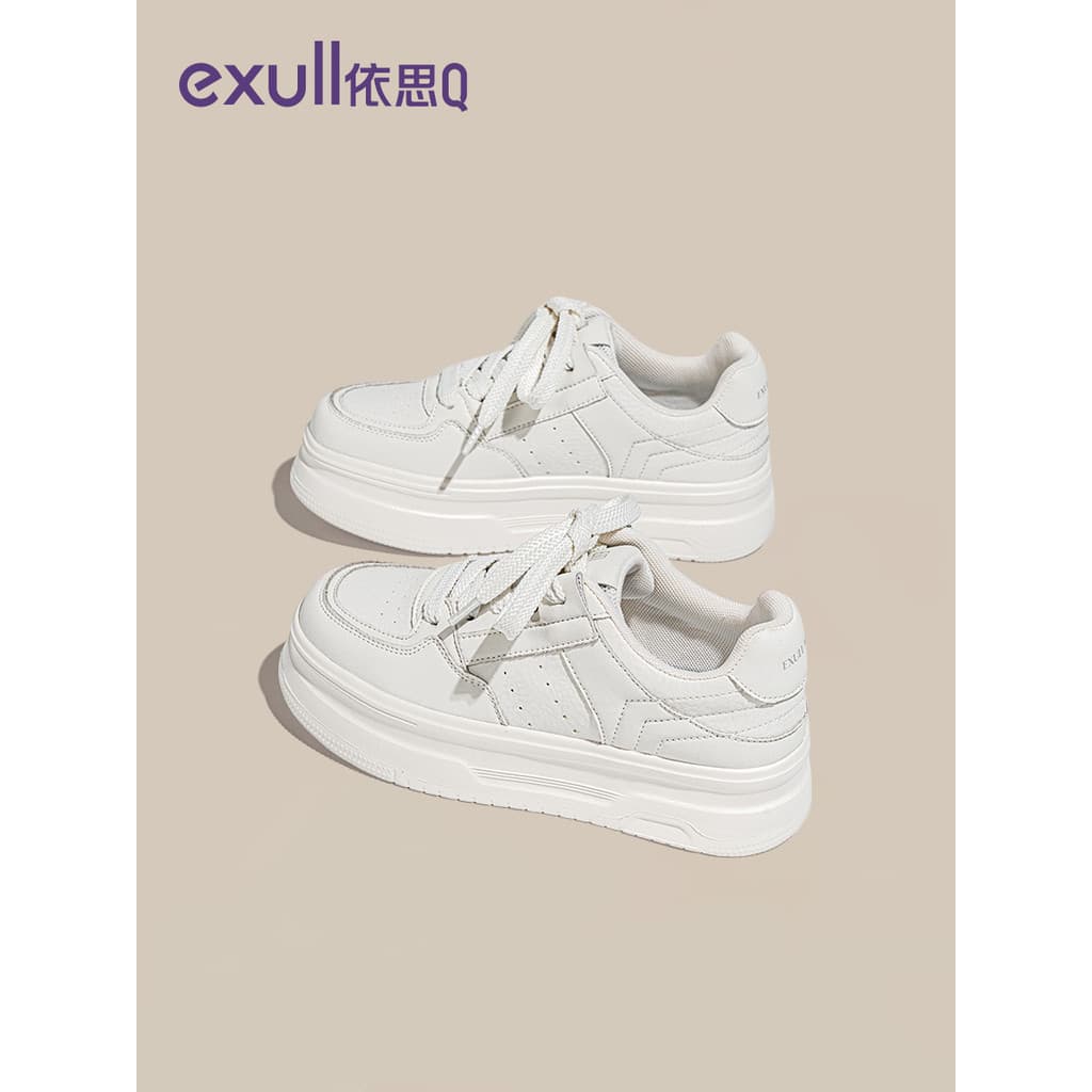 Yisi q sapatos brancos de sola grossa femininos 2026 novo estilo verão venda quente sapatos femininos com aumento de alt