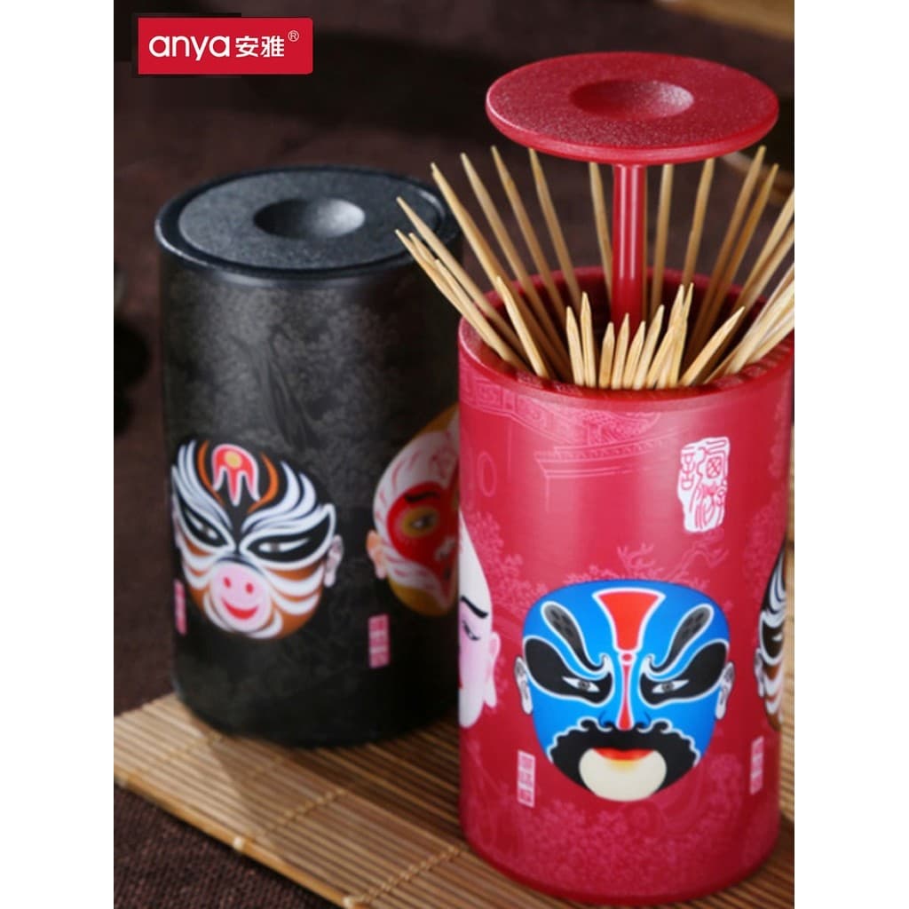 Anya Caixa de palito chinesa simples, balde de palito de dente exclusivo, criativo, portátil, sala de estar, prensa auto