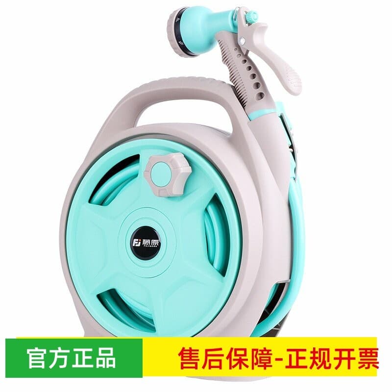 Fujiwara Mini tubo de água carro jardim mangueira rega flor reciclador tubo água Rack armazenamento conjunto carretel tu