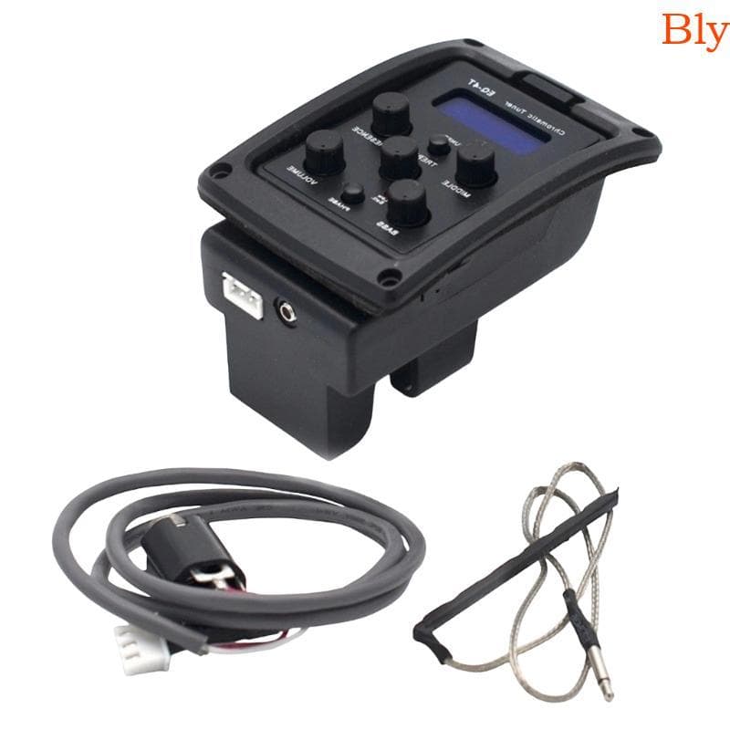 Bly Guitarra Acústica EQ Pré-Amplificador Equalizador Ajustável De 4 Bandas Fácil De Instalar