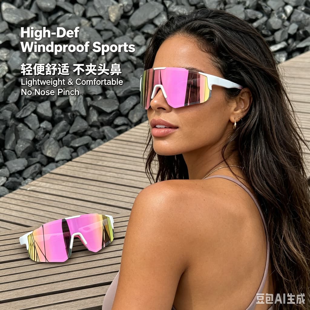 Novo estilo óculos de montanhismo neve montanha Anti-ultravioleta masculino feminino óculos de sol esportes ao ar livre