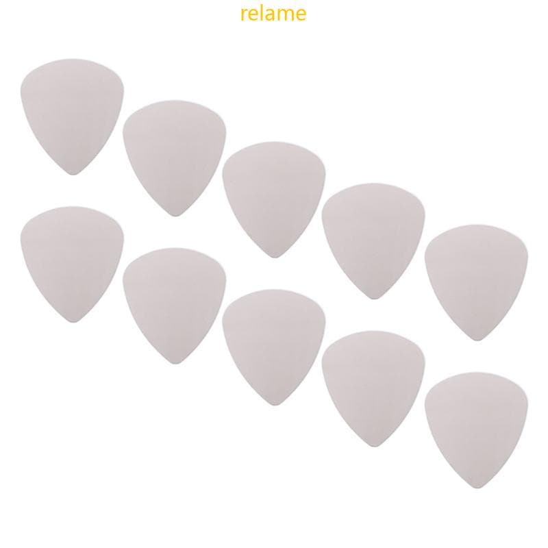 Rel 10 Peças Metal Guitarra Elétrica Baixo Palheta Aço Inoxidável Palhetas Brilhantes Sons Vívidos