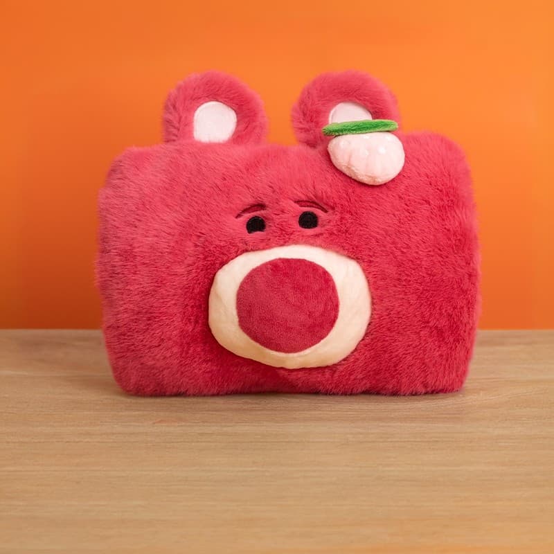 Morango urso garrafa de água quente bonito barriga mais quente ferramenta útil dormitório carregamento tesouro mais quen
