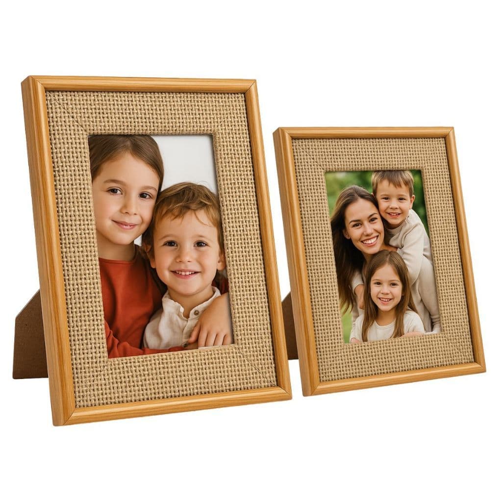 Porta Retratos Tecido Trançado Mdf 10x15 & 15x20