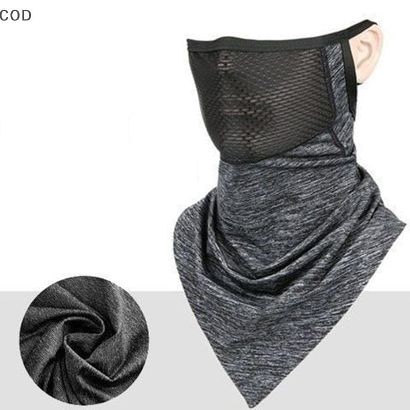 [YSB] Capa De Cabeça De Seda Gelada Máscara Solar Rosto Inteiro Verão Ciclismo Bandanas Mágicas Para Homens E Mulheres T