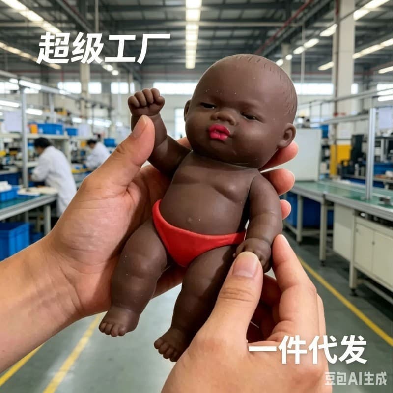 Estilo palma boneca preta pitada música TPR borracha macia areia plástico recuperação lenta boneca brinquedo de descompr
