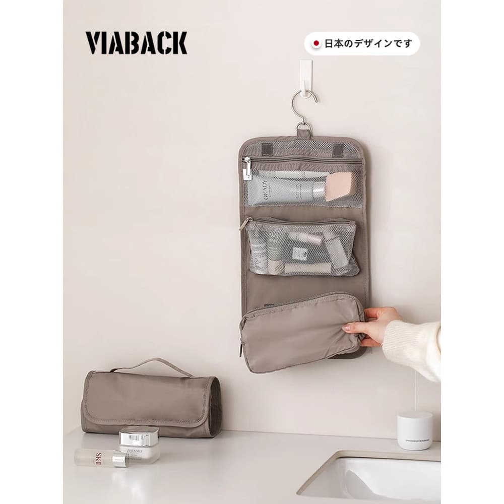 Armazenamento de divisórias portátil!Saco cosmético divisória portátil saco de armazenamento de viagem de grande capacid