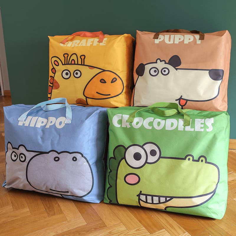 Saco de armazenamento de colcha de jardim de infância crianças dos desenhos animados escola conjunto de três peças saco