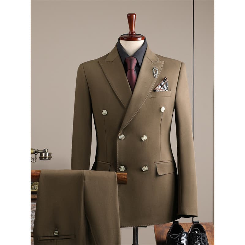 Terno masculino trespassado terno Formal High-End estilo britânico terno Casual de negócios terno masculino vestido de c