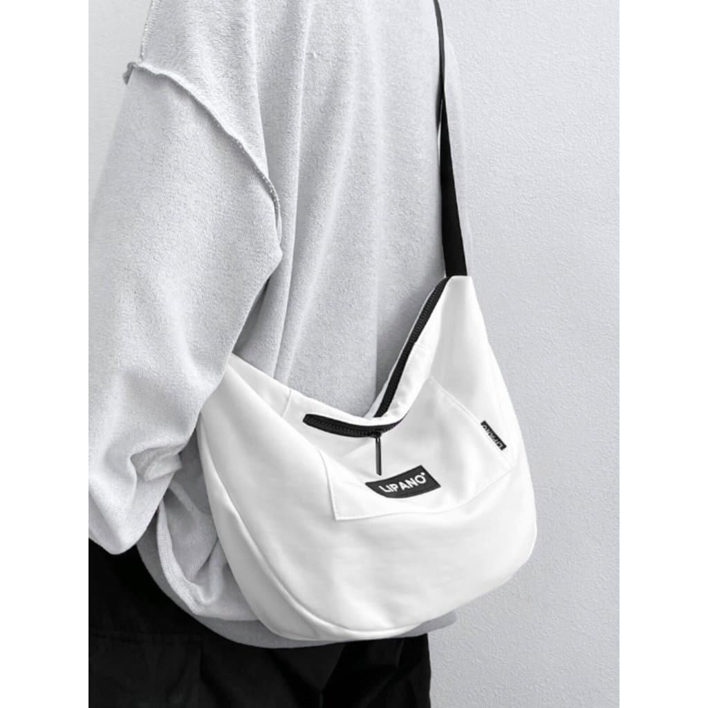 Clássico pequeno bolsa de ombro masculino japonês Casual esportes bolsa de ombro na moda ins All-Match masculino saco do