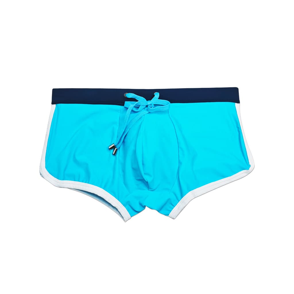 UXH Boxer masculino calção de banho cor sólida shorts de praia Anti-constrangimento primavera quente praia esportes curt