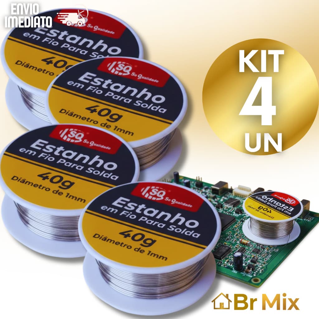 ESTANHO PARA SOLDA EM FIO 40G ELETRÔNICOS CABOS ELÉTRICOS