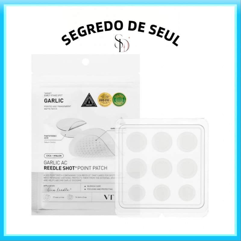 VT COSMETICS Alho AC Reedle Shot Point Patch, patch spot para manchas em estágio inicial (9 patches)