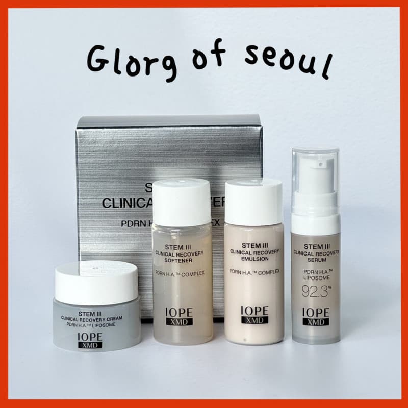 [Kit] De Teste De Recuperação Clínica IOPE STEM III 4 Itens/Amaciante , Emulsão , Soro , Creme