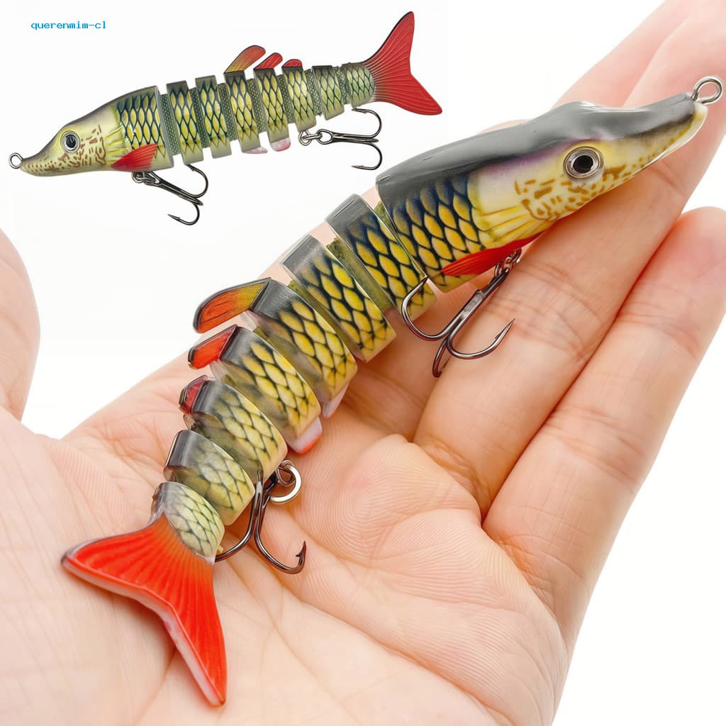 Isca De Pesca Ao Ar Livre , Iscas De Natação De Oito Segmentos Com Postura Realista , Durável Para Uso Em Água Doce E Sa