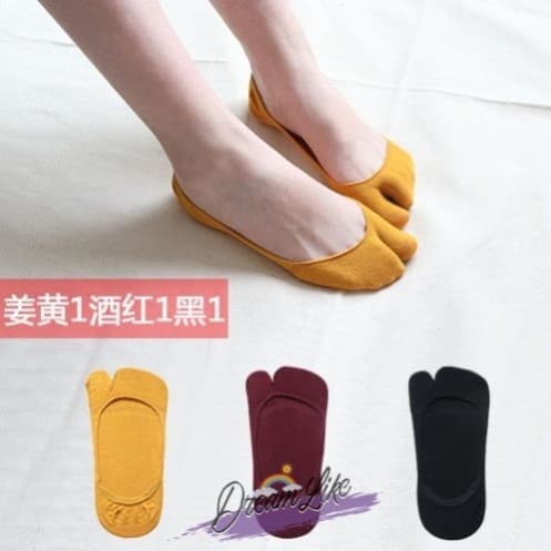 3 pares de meias de dois dedos meias de dois dedos meias divididas boca rasa meias invisíveis antiderrapantes femininas