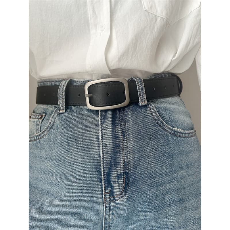 Novo High-End Retro All-Match Casual pino fivela cinto masculino simples juventude Jeans cinto ins decoração