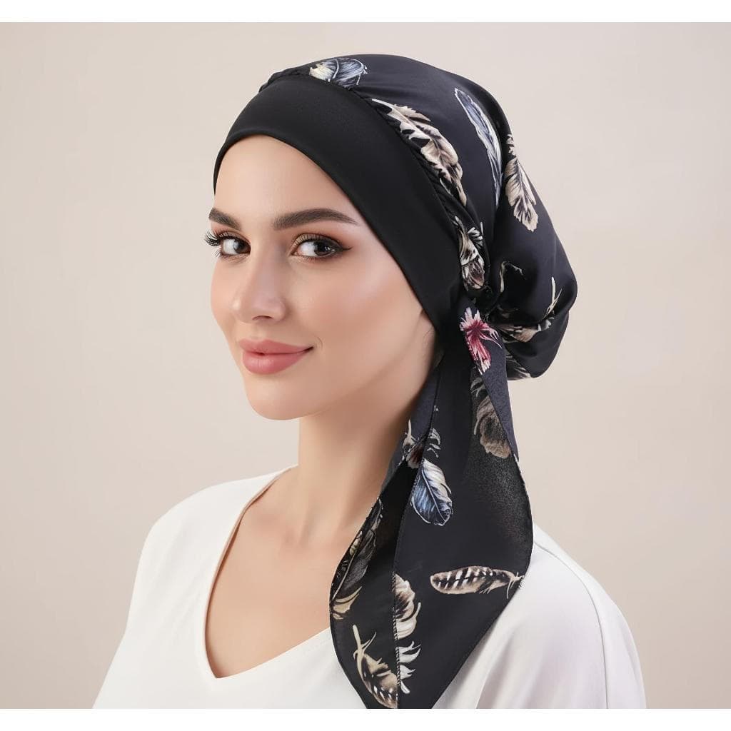 Turbante Feminino Fechado Comprido Turbante Pre Amarrado Estampado