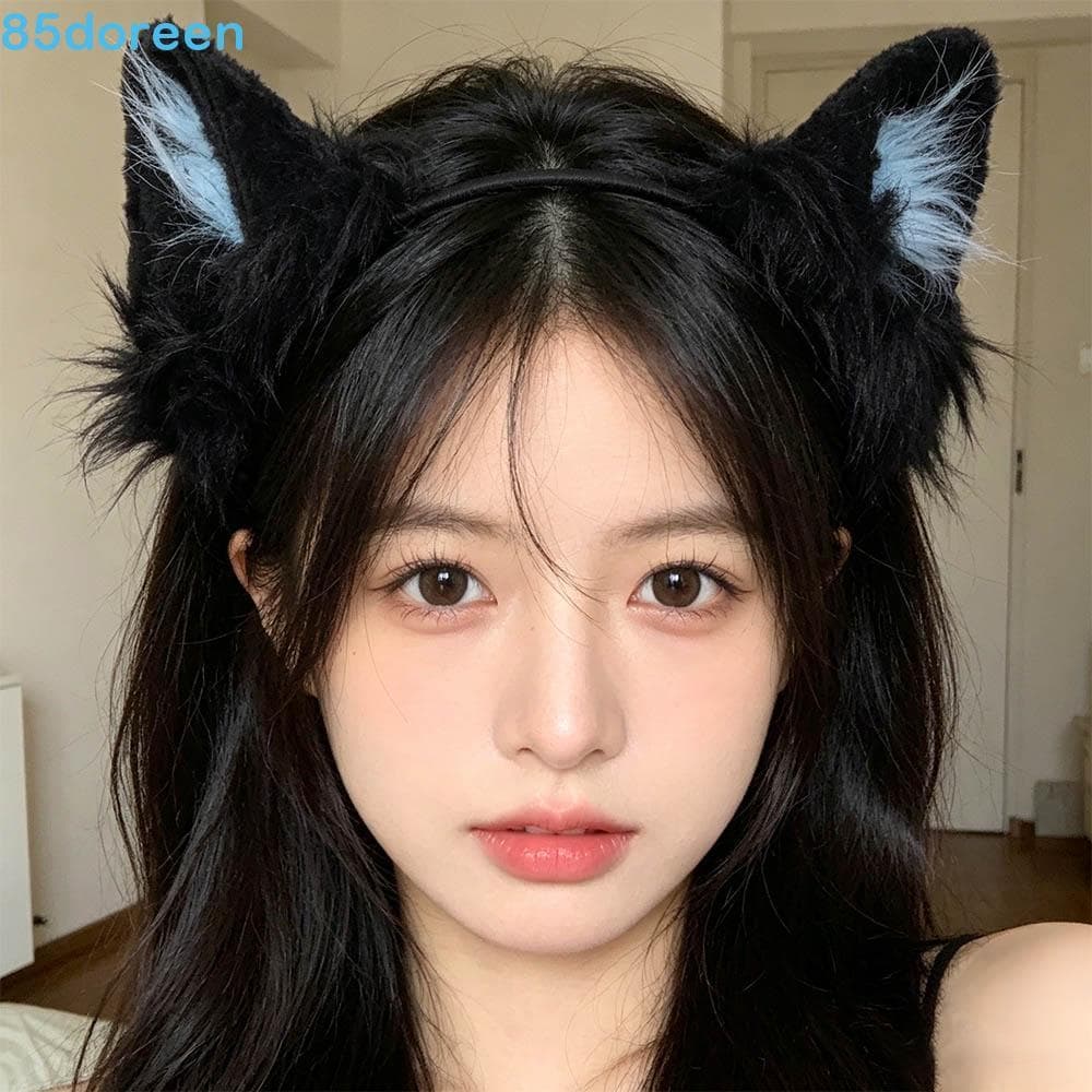 Tiara Com Orelhas De Gato , Chapéu Para Cosplay Lolita Jk , Faixa De Cabelo Lavagem Facial De Animais Fofos , Maquiagem