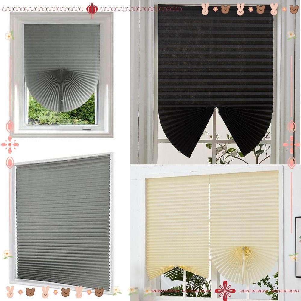 Cortinas De Papel Adesivas, Sem Broca , Fácil Instalação , Cortina Plissada Blackout , Cortada No Tamanho