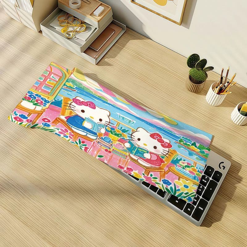 XYLDN1314 Super bonito hellokitty teclado anti-poeira capa pano imagem principal teclado anti-poeira capa pano mecânico