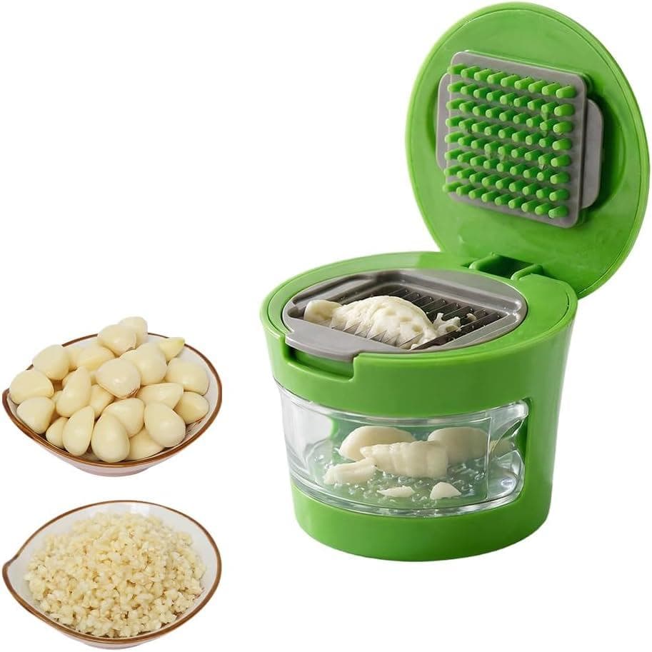 Moedor de alho, triturador de alho Manual, lâmina de aço inoxidável, Mini moedor de alho, adequado para alho, gengibre,
