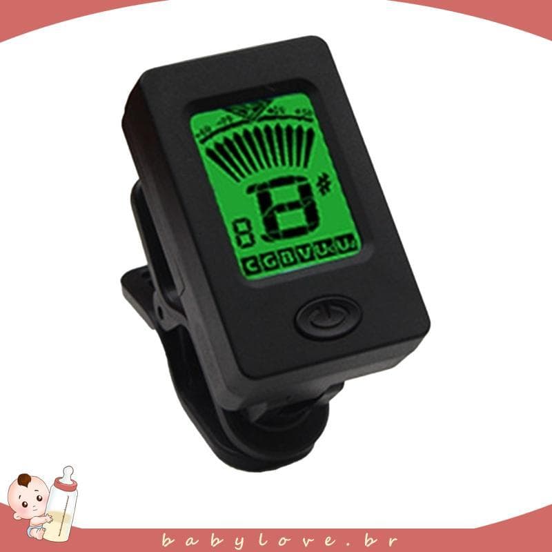 BABYLOVE Afinador Guitarra Giratório Clipe Elétrico Digital Display LCD