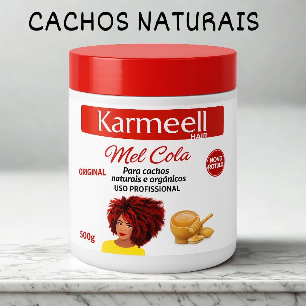 Mel Cola Para Cachos Naturais e Orgânicos 500g Original Gel Ativador de Cachos Definição Duradoura Transição Capilar