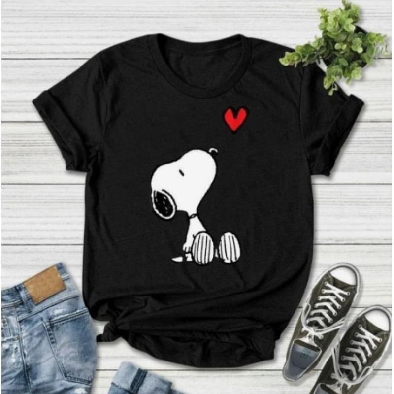 T-shirt Feminina Estampa Snoopy  Camiseta 100% algodão Baby Look Envio Rápido Promoção! Trevix