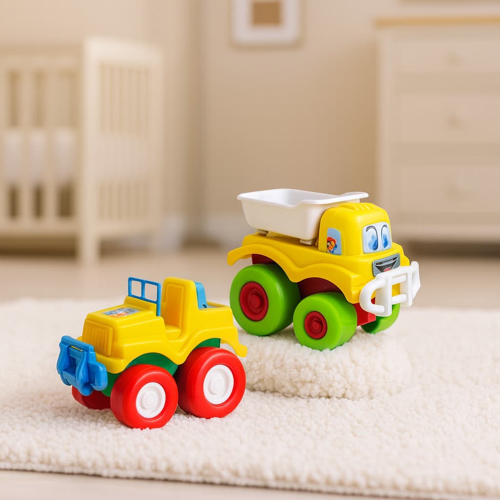 Carrinho de Brinquedo Baby Colorido – Educativo e Seguro para Bebês