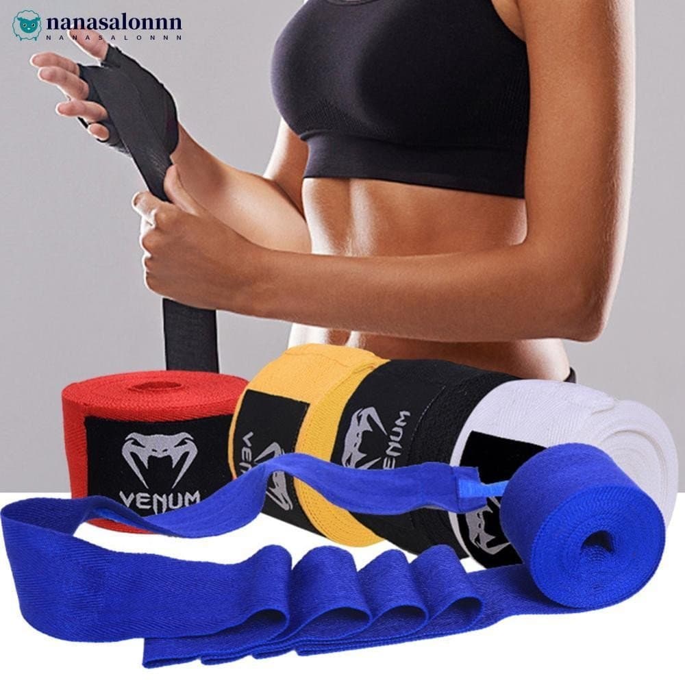 1 Par de Bandagens de Boxe NSN 1,5M/3M/5M, Treinamento de Sanda Muay Thai, Autoadesivas, Micro Elásticas, Envoltórios pa