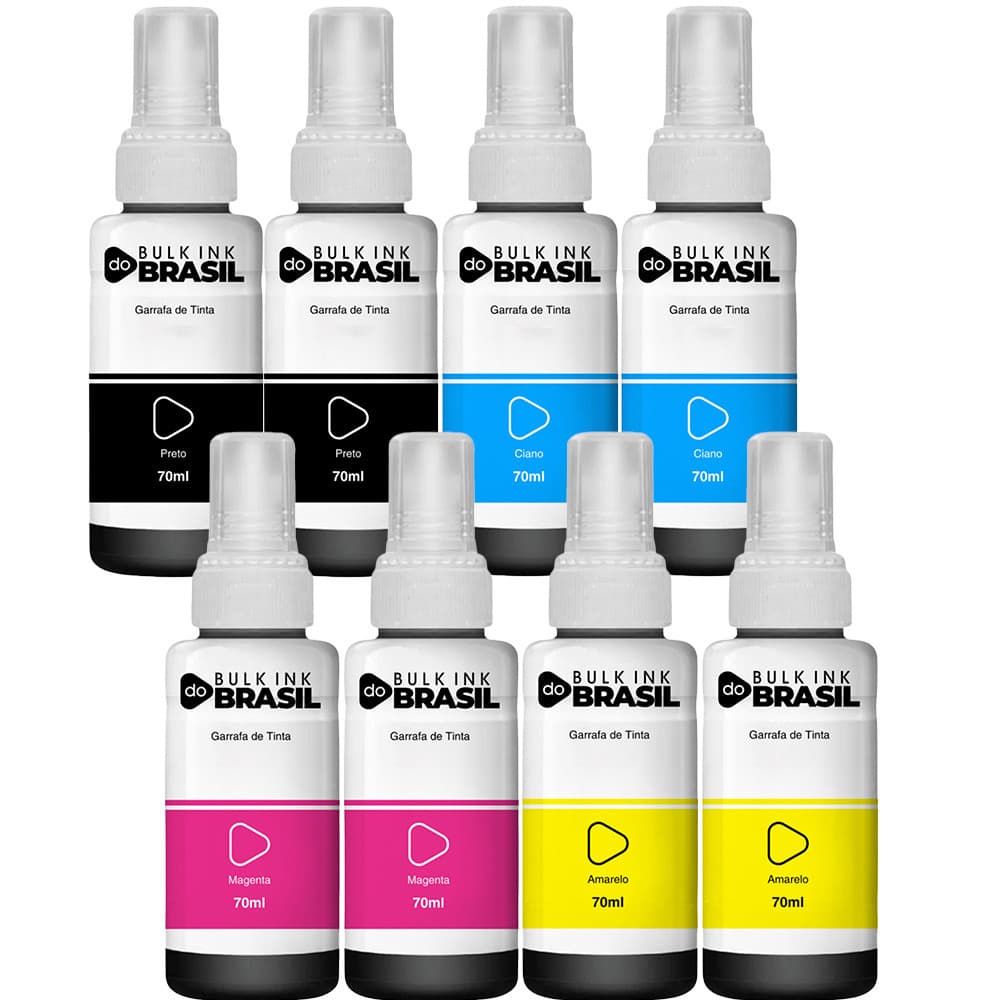 Kit 8 Tintas para Epson L355 L365 L395 L455 L1300 T664
