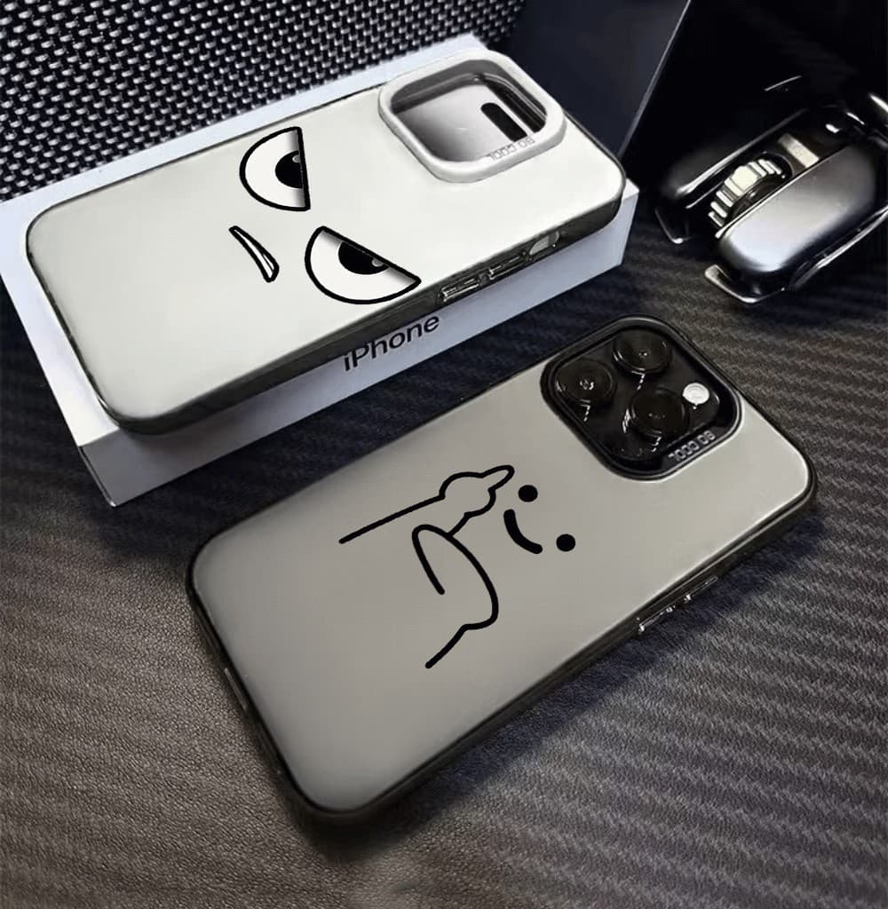 Capa Para iPhone 7 Plus 17 Pro Max 17Air 16 15 13 11 14 12 11 Xs XR 8 SE 2020 Engraçado Irritado Emojis Choque IMD Caso