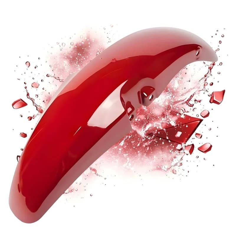 Paralama Dianteiro Titan 125 2000 até 2004 Vermelho Ipiranga e Vermelho Sapucai Com Brilho Envernizado