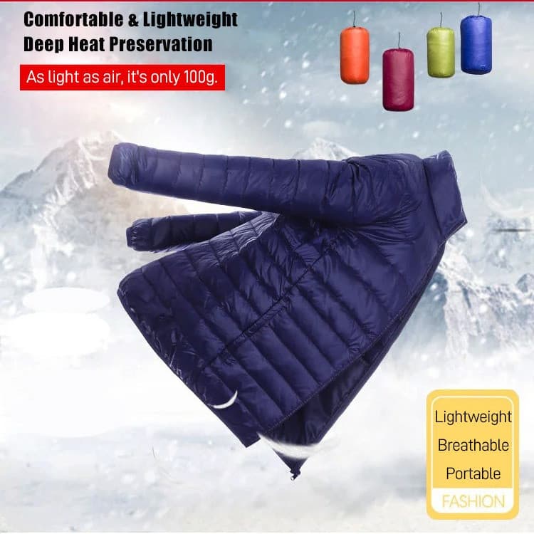 【Estilo Moderno】Jaqueta Masculina Slim de Algodão com Gola Alta para Inverno/Jaqueta Térmica/Casaco Quente