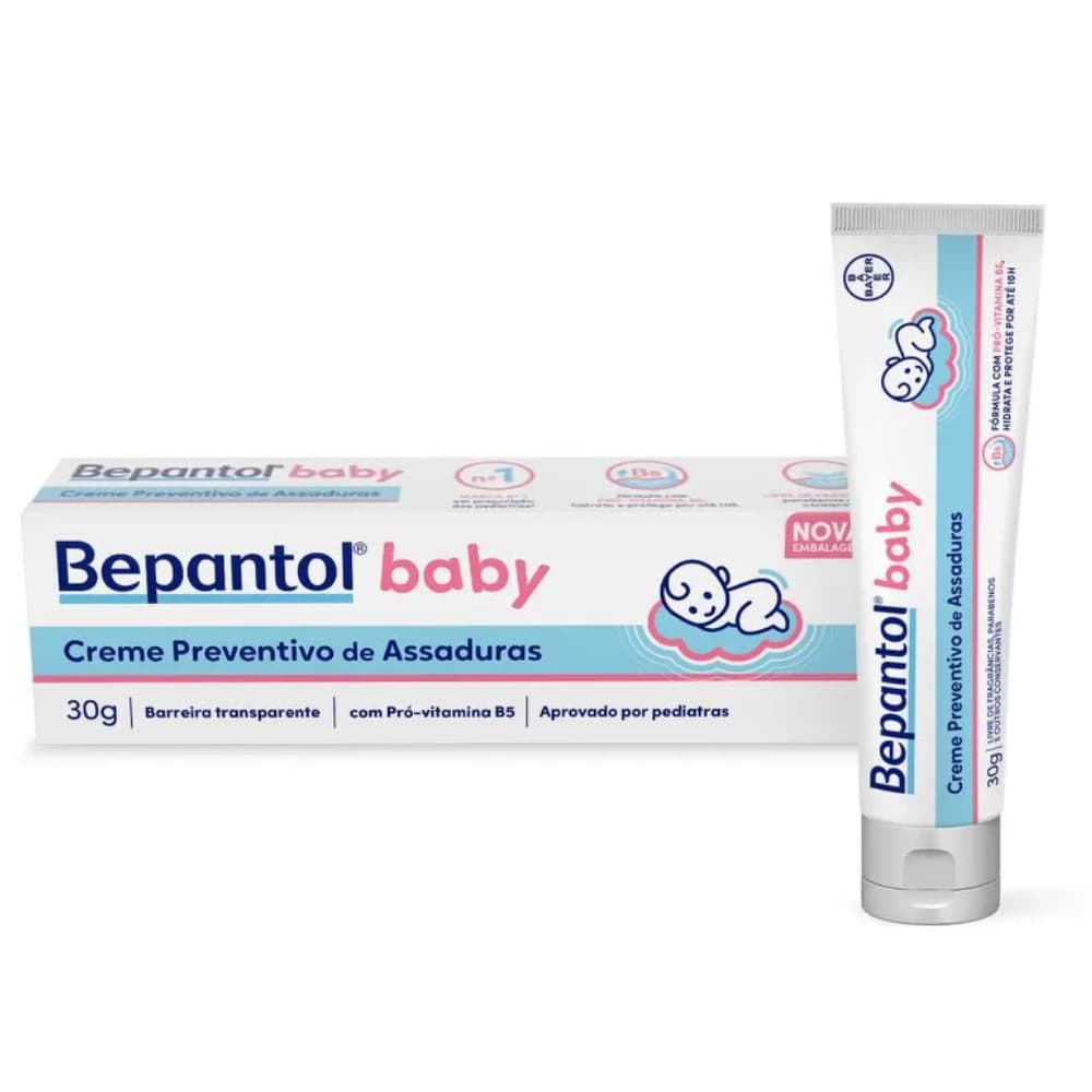 Pomada para Assaduras Bepantol Baby 30g | Proteção Delicada | Creme Preventivo e Hidratante