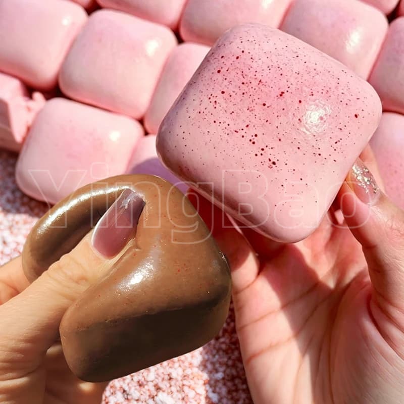 Squishy Simulado Pão Quadrado Squeeze Brinquedo Alívio Do Estresse Lento Subindo Pequena Torrada Sensorial Brinquedos Pa