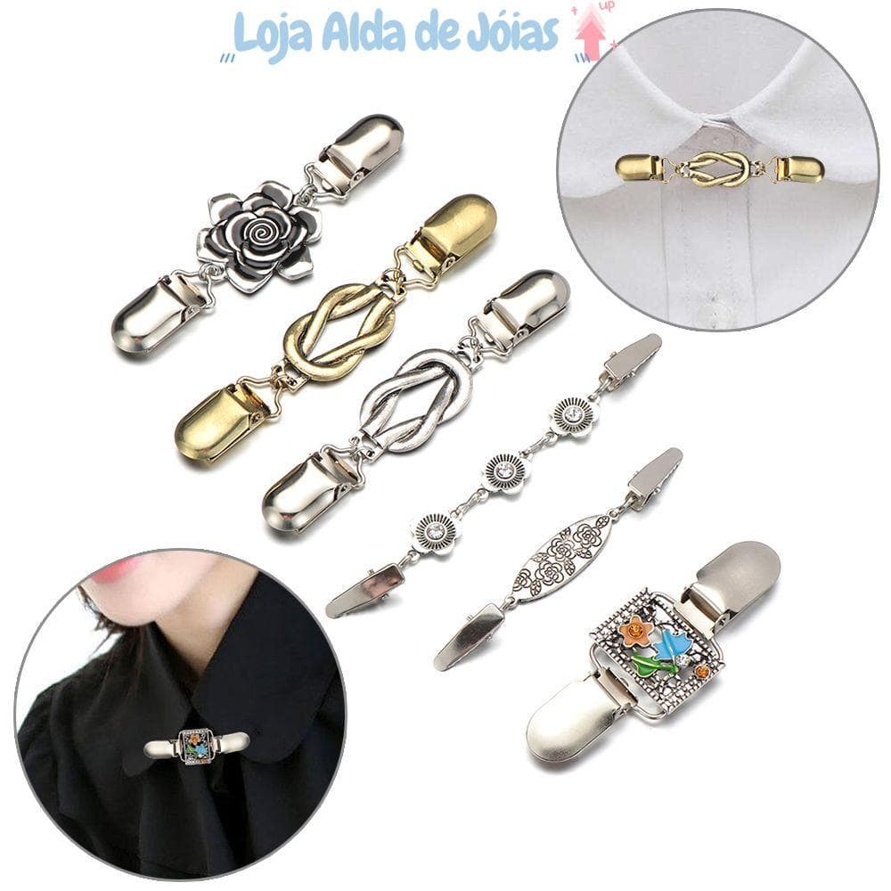 EMILEES Xale Broche Trendy Charm Camisa Gola Retro Inverno Pato Clipe Fechos
