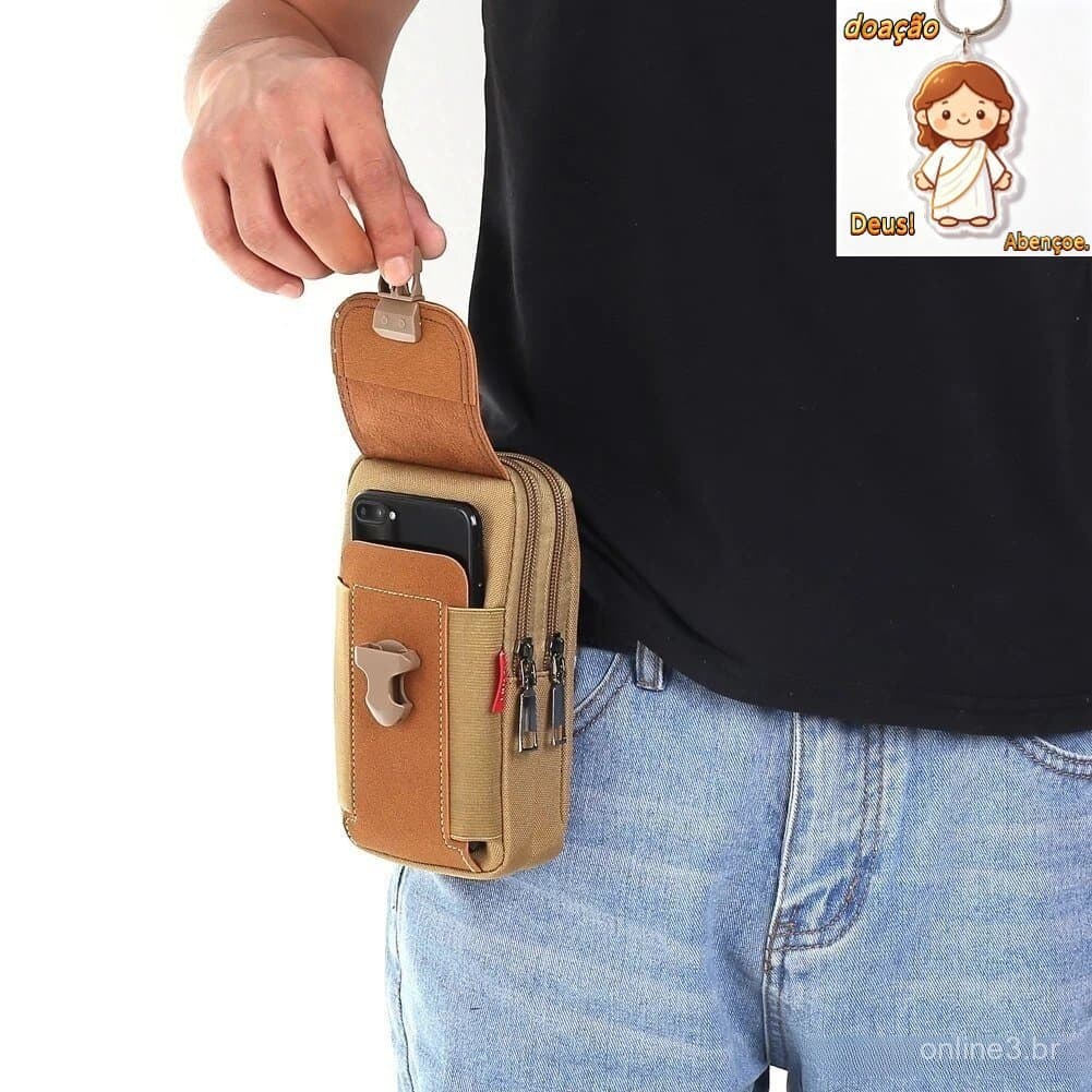 Bolsa de celular para homens cintura para homens Molle mochila pequena com cinto tático EF16
