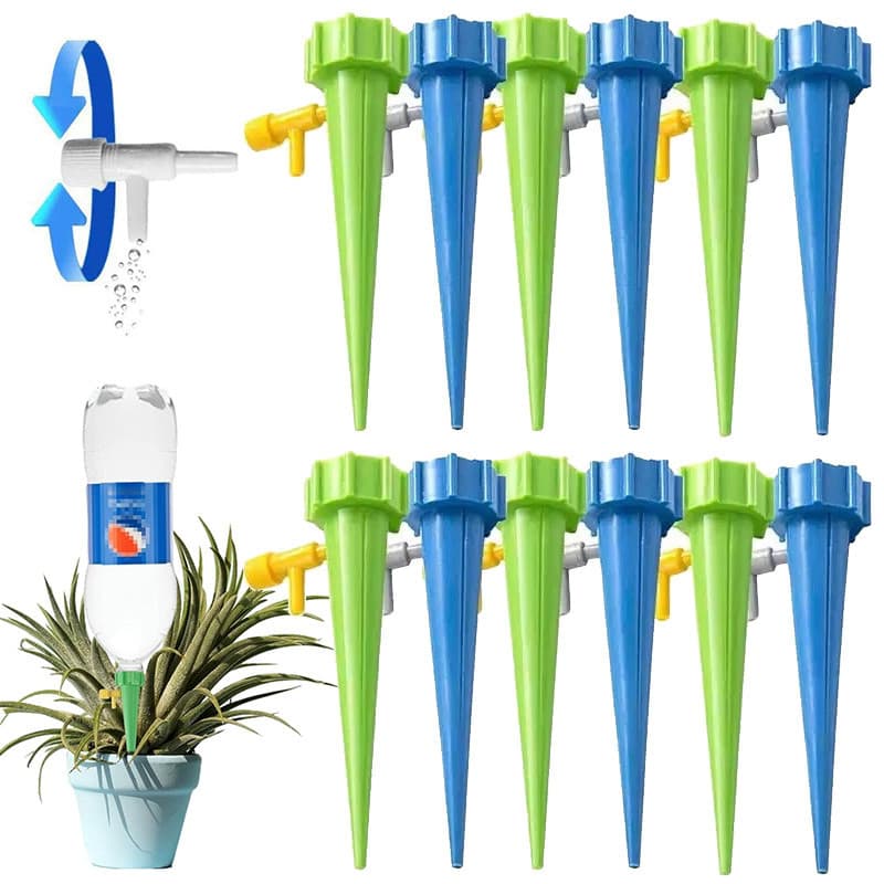 Kit Gotejador Automático 12/24/36 Unidades Irrigador Acoplável Garrafa Pet Plantas Vaso Jardim Horta