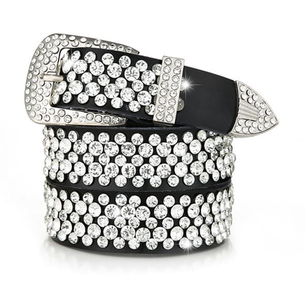 | cinto masculino couro legítimo | ♧Fabricante senhoras cinto de couro genuíno com decoração diamante versão coreana mod