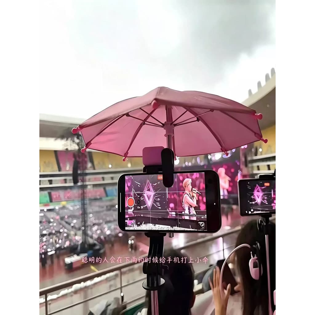 Novo Super Mini pequeno guarda-chuva clipe do telefone móvel guarda-chuva concerto ao ar livre Festival de música ao ar