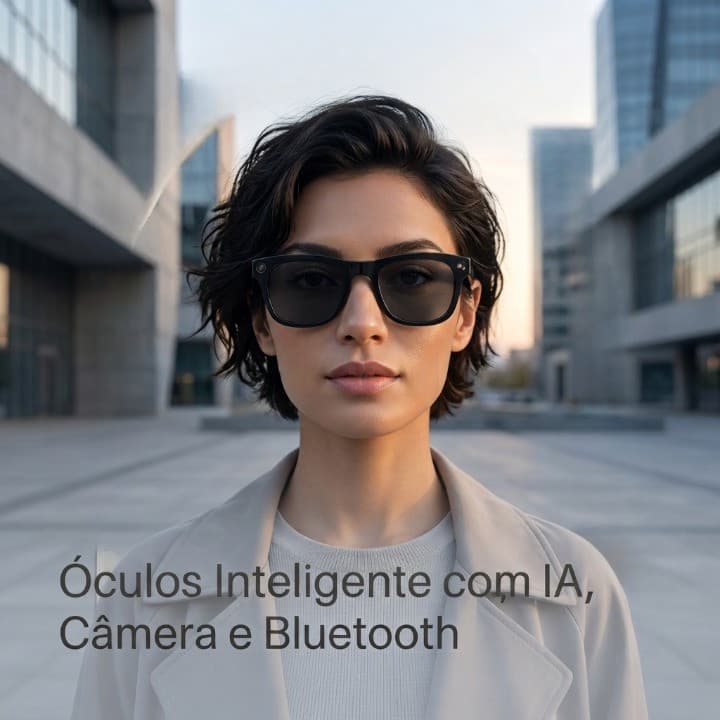 Óculos Inteligente XK One Pro 8MP Assistente IA Bluetooth Wi-Fi Open-Ear Câmera HD Música Maquinas